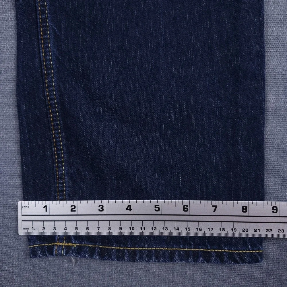 American Eagle Relaxed Straight Jeans Mens 34x32 (Fits 34x31) Dark Wash Denim